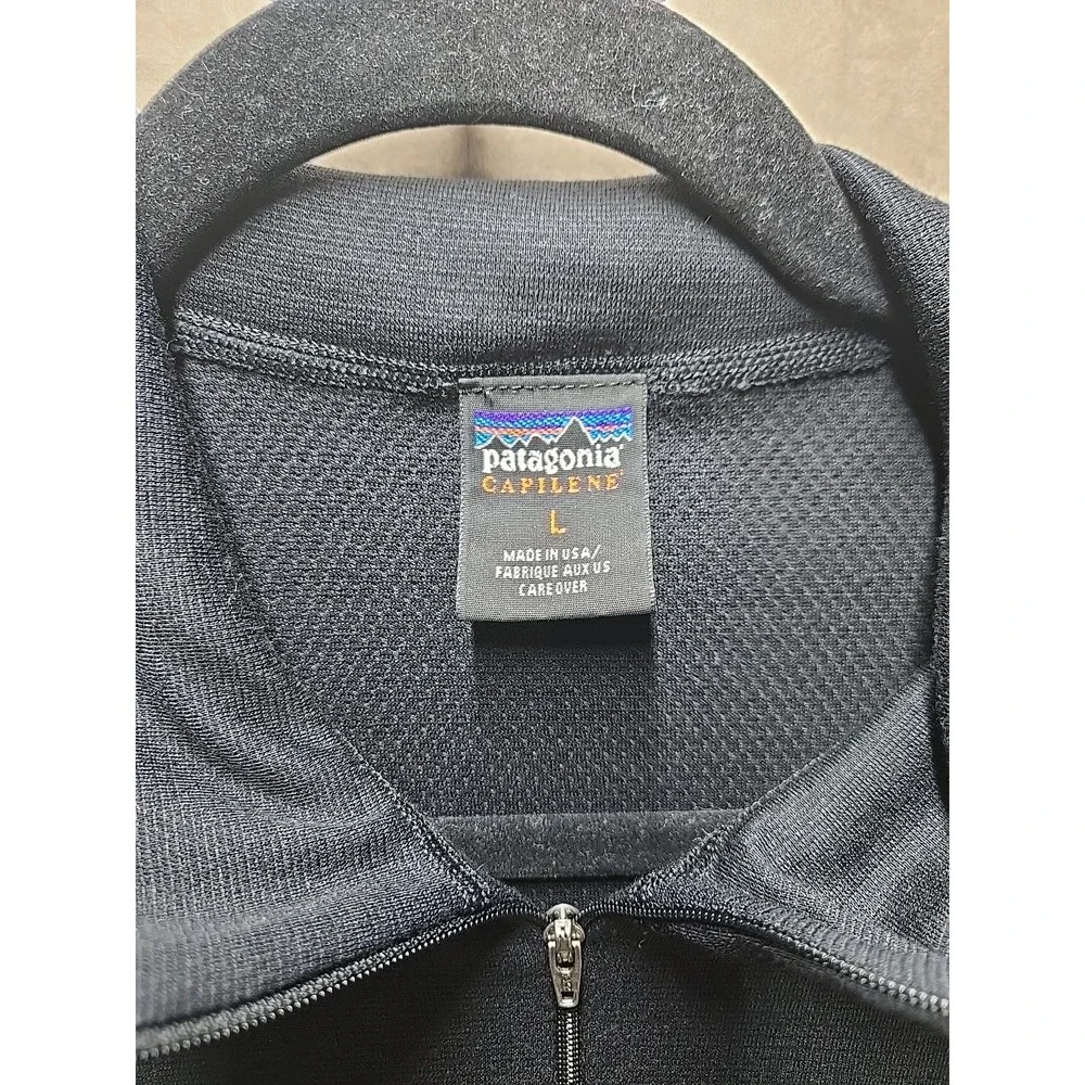 Vintage Patagonia Capilene Base Layer Quarter Zip Size L‎ Made In USA